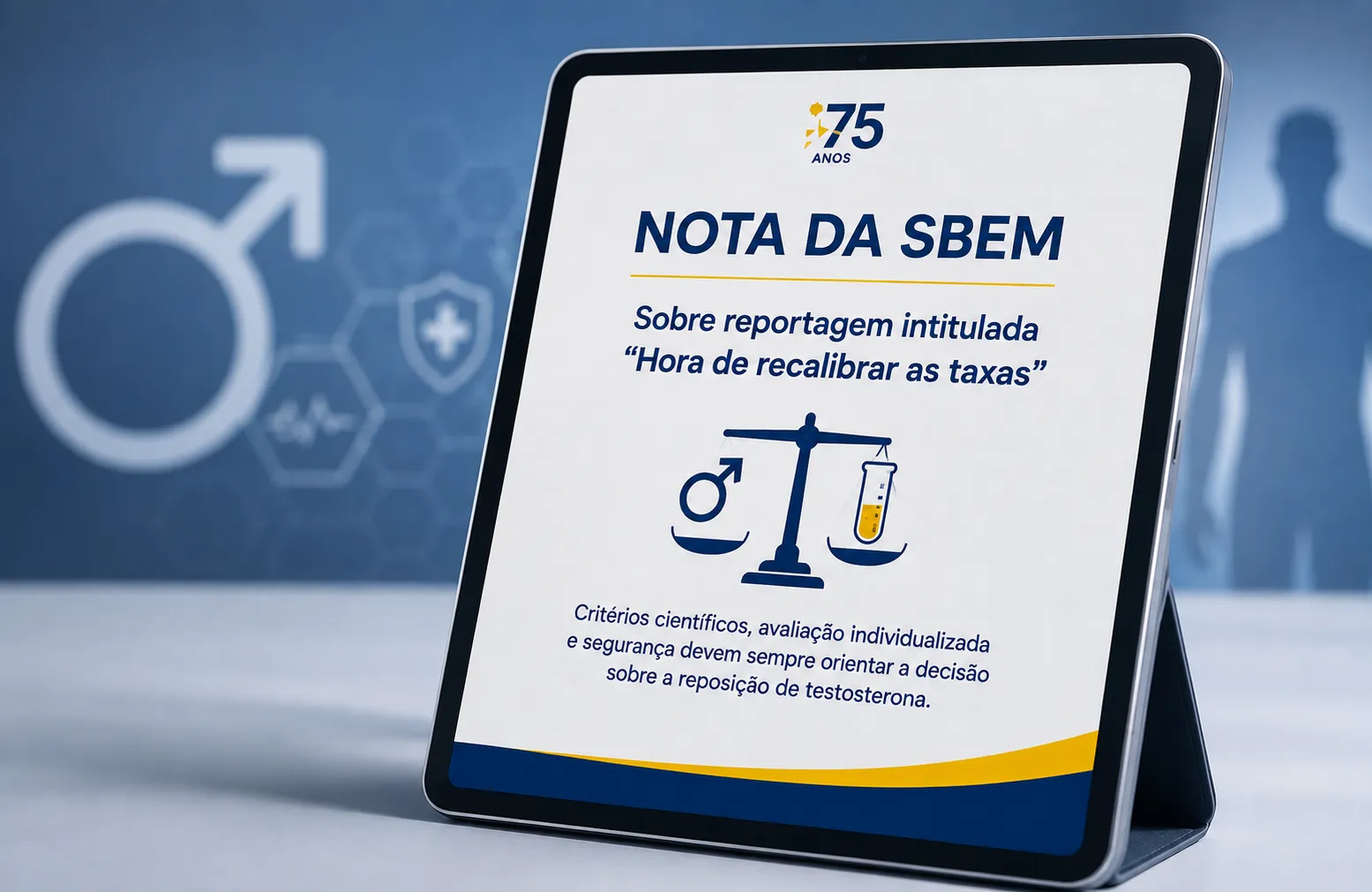 SBEM Reforça que Reposição de Testosterona Deve Seguir Critérios Científicos