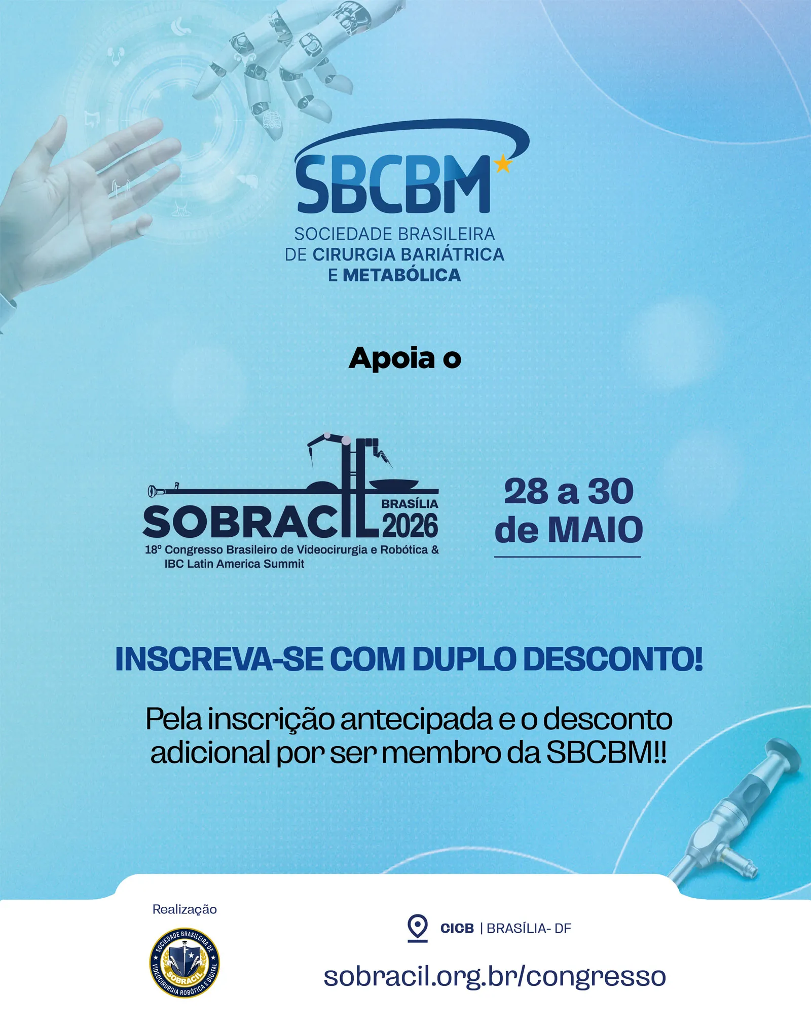 Logotipo da Sociedade Brasileira de Cirurgia Bariátrica e Metabólica