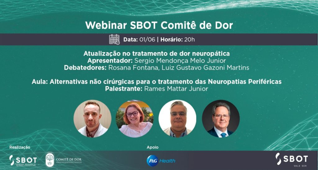 A SBOT e o Comitê de dor convidam todos associados para mais um webinar