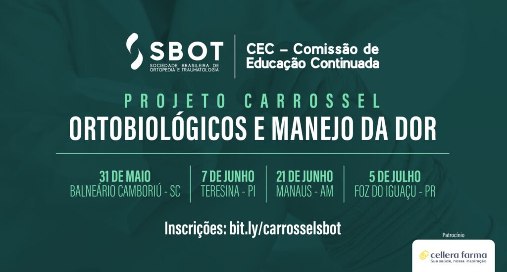 Projeto Carrossel 2025 leva atualização em Ortobiológicos e Dor a quatro cidades do Brasil