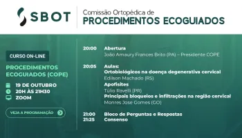 Curso On-line de Procedimentos Ecoguiados realiza nova aula no dia 19 de outubro