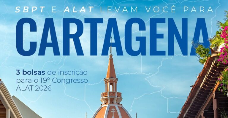 SBPT abre seleção para três bolsas de inscrição no Congresso ALAT 2026